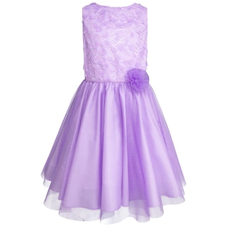 Foto 1 | Vestido Lila De Tul Brillante Con Detalles Florales Para Jovencitas Gerat