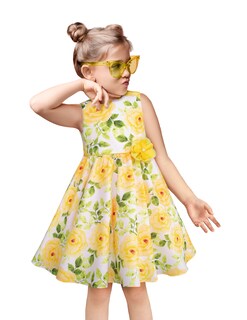 Foto 1 | Vestido Floral Amarillo Para Niñas Gerat