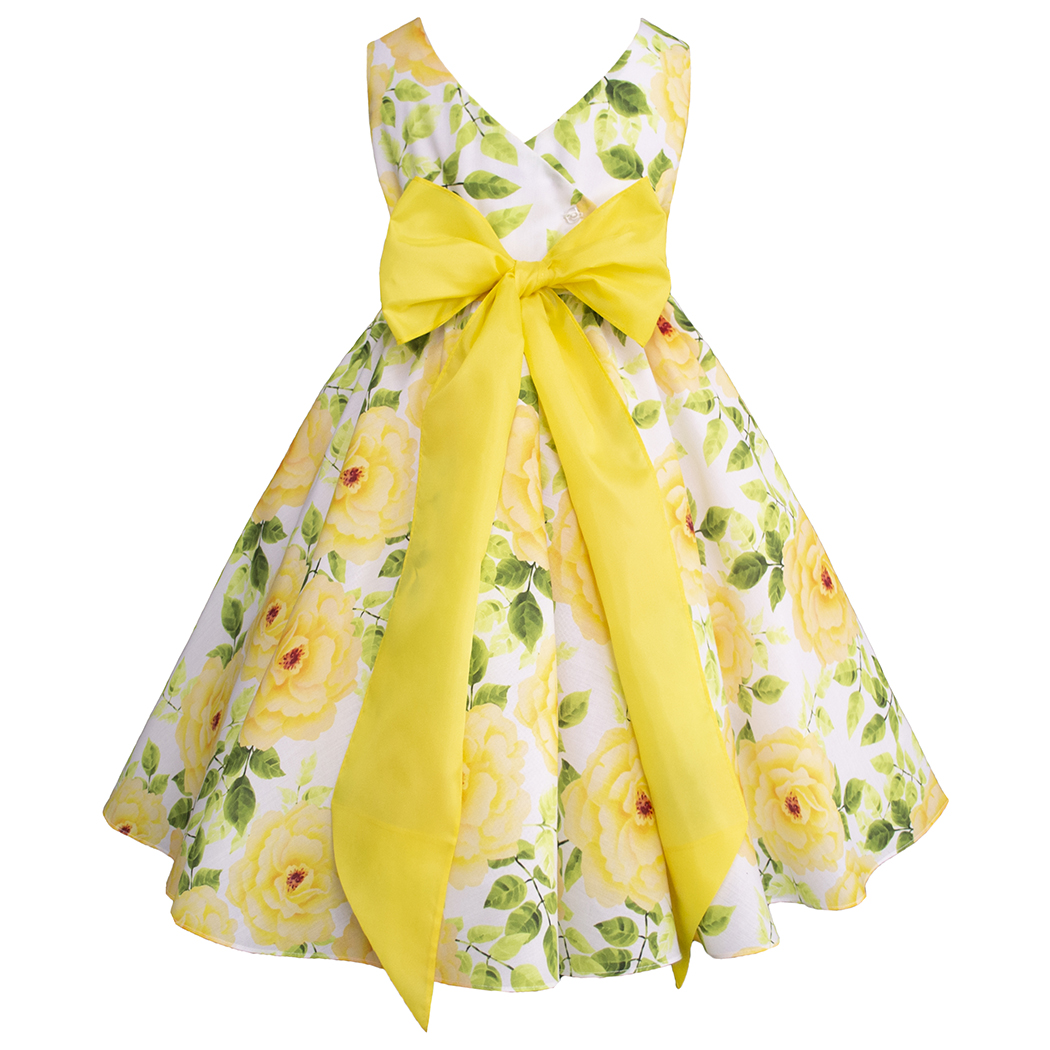 Foto 3 | Vestido Floral Amarillo Para Niñas Gerat