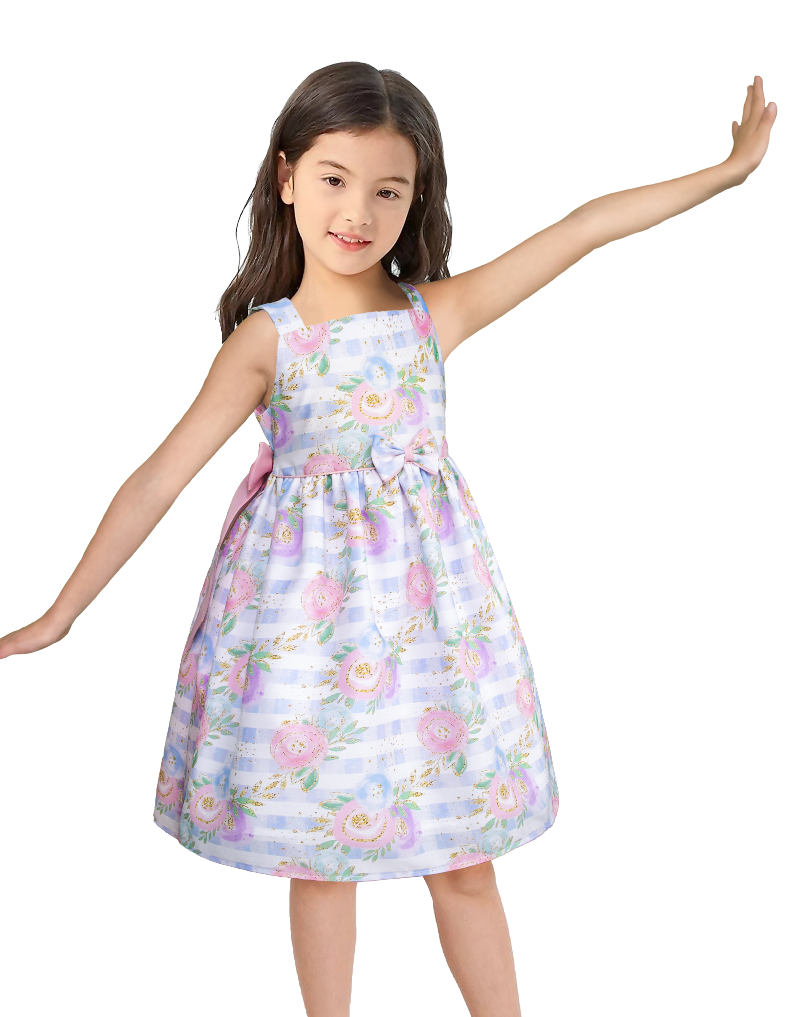 Vestido Gerat Floral Pastel Para Niña