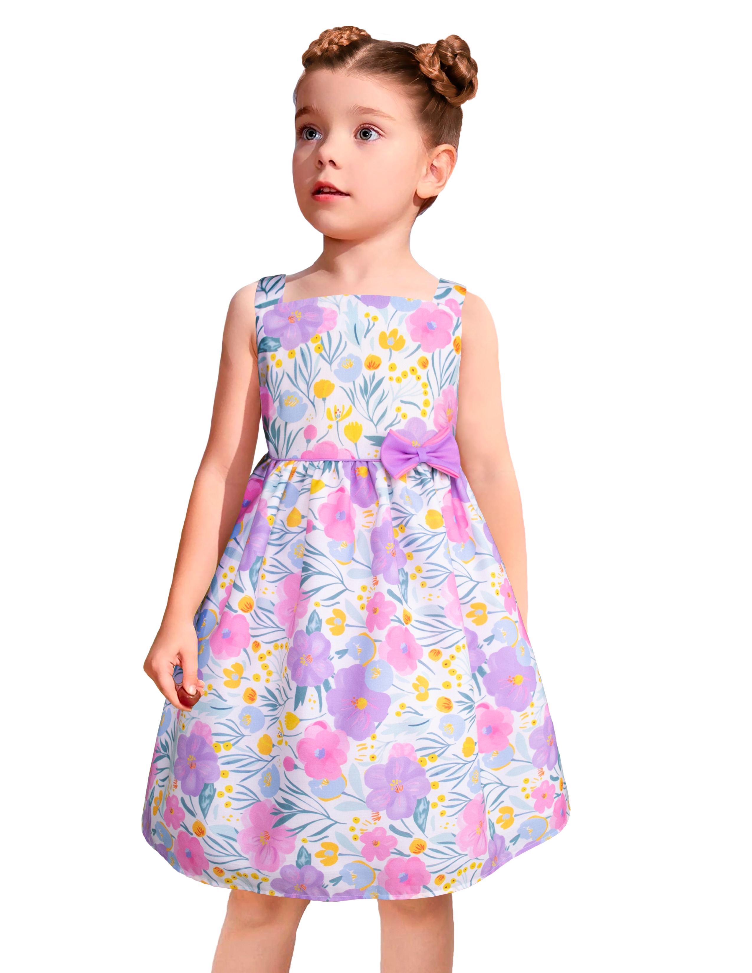 Vestido Floral para Niña con Moño Gerat $599
