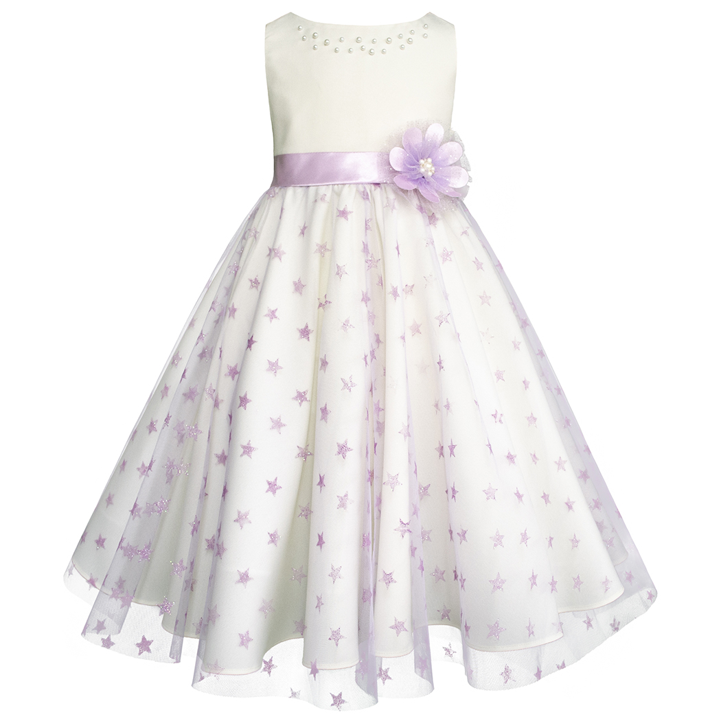 Foto 3 pulgar | Vestido de Fiesta con Estrellas Gerat Lila para Niña