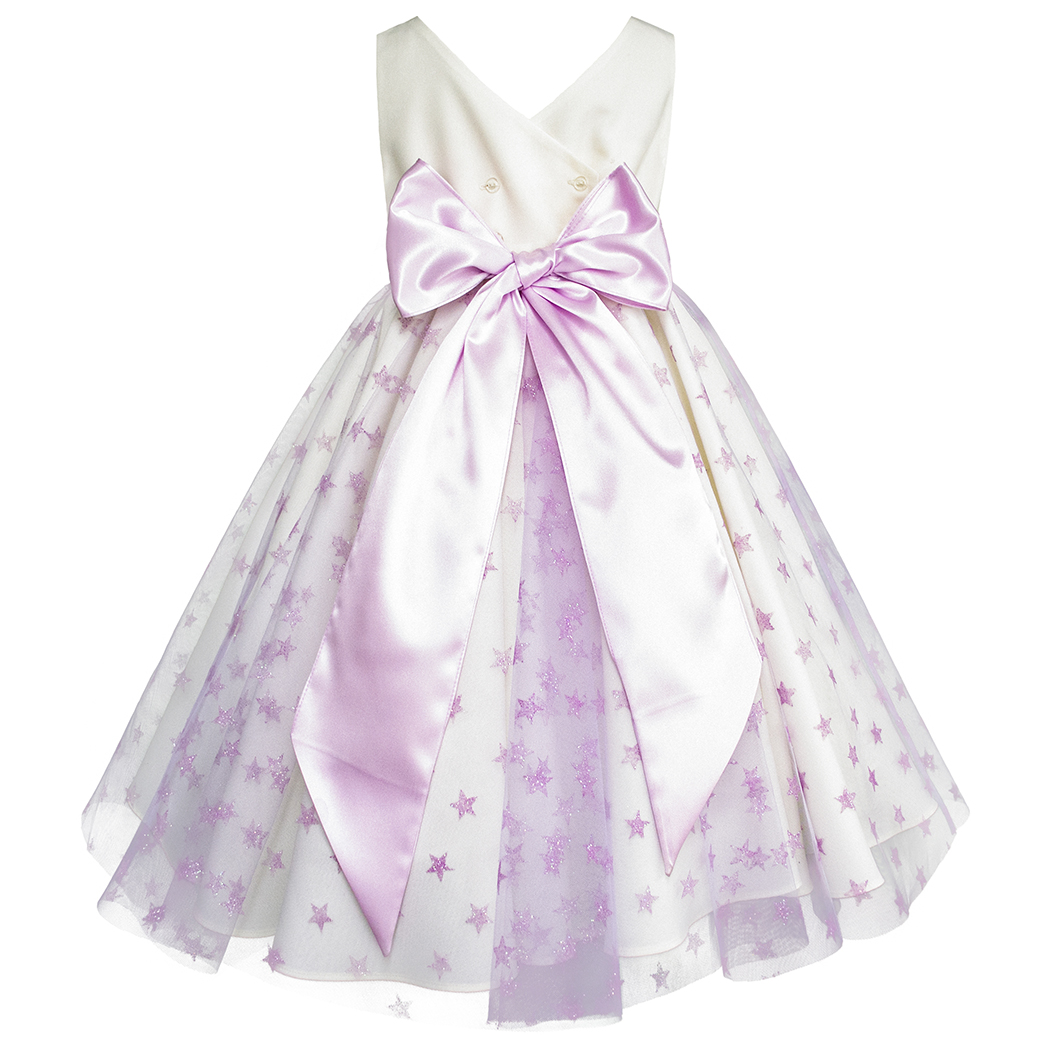 Foto 4 pulgar | Vestido de Fiesta con Estrellas Gerat Lila para Niña