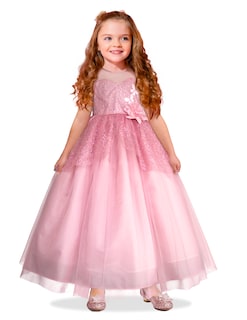 Foto 1 | Vestido de Fiesta Gerat con Brillos y Tul Rosa para Niña