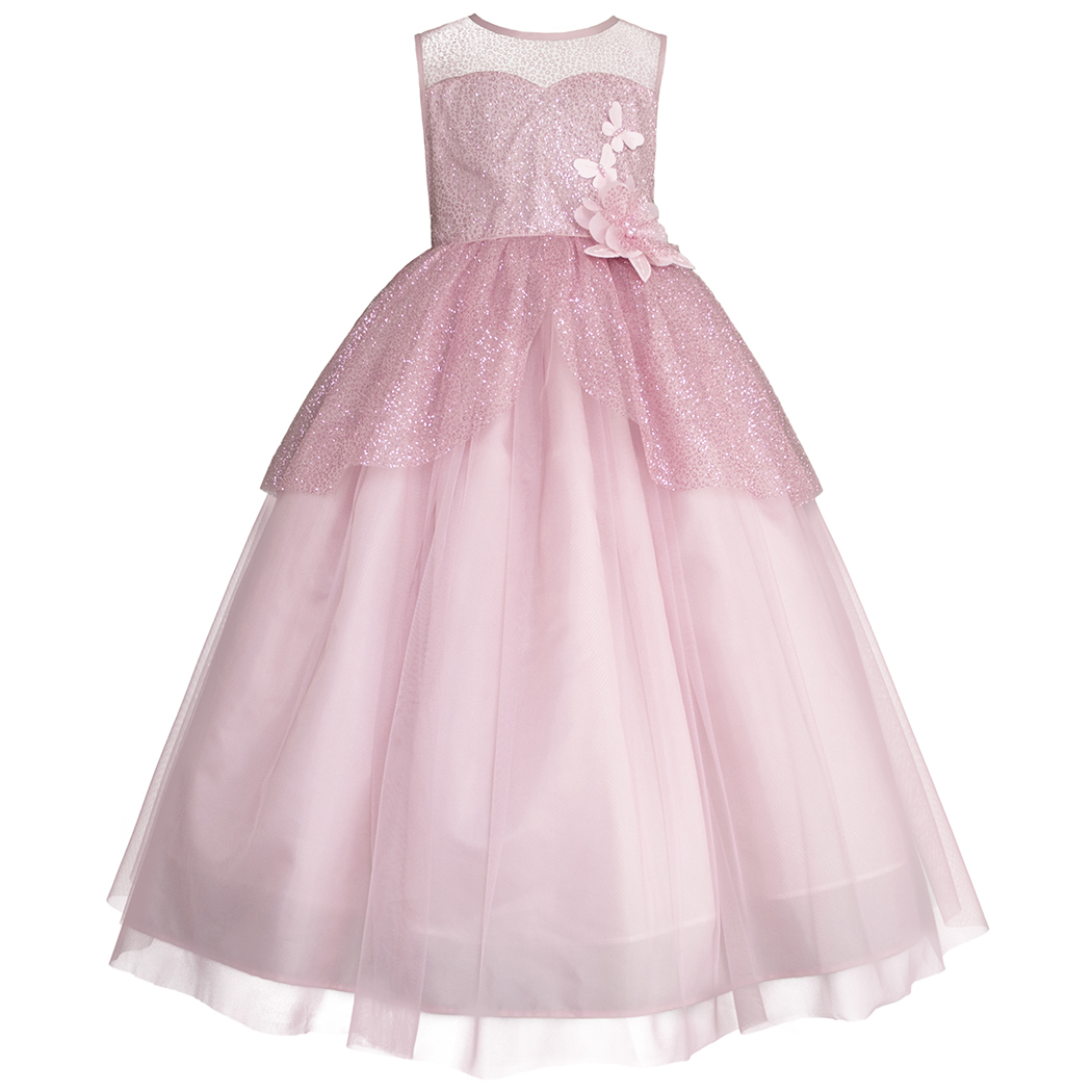 Foto 3 pulgar | Vestido de Fiesta Gerat con Brillos y Tul Rosa para Niña