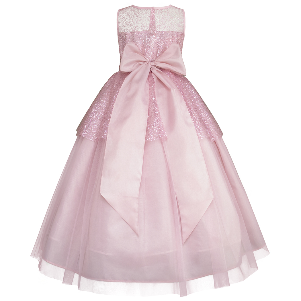 Foto 4 pulgar | Vestido de Fiesta Gerat con Brillos y Tul Rosa para Niña