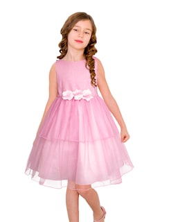 Foto 1 | Vestido De Fiesta Rosa Con Brillos Gerat Para Niñas
