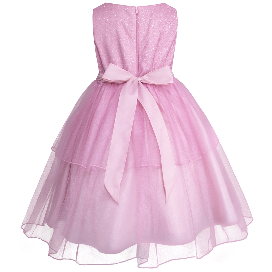 Foto 4 pulgar | Vestido De Fiesta Rosa Con Brillos Gerat Para Niñas