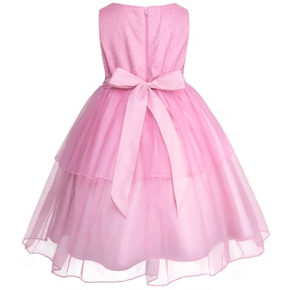 Foto 3 | Vestido De Fiesta Rosa Con Brillos Gerat Para Niñas