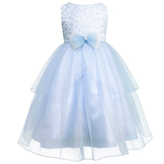 Foto 2 | Vestido De Fiesta Azul Cielo Con Encaje Y Tul Para Niñas
