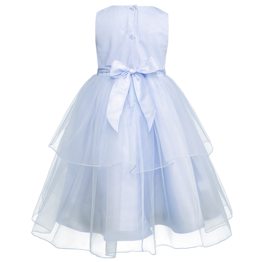 Foto 4 pulgar | Vestido De Fiesta Azul Cielo Con Encaje Y Tul Para Niñas