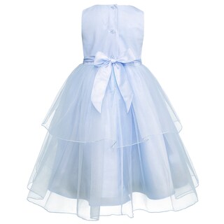 Foto 3 | Vestido De Fiesta Azul Cielo Con Encaje Y Tul Para Niñas