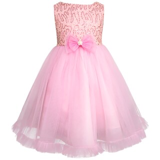 Foto 2 | Vestido De Fiesta Rosa Con Encaje Y Tul Para Niñas