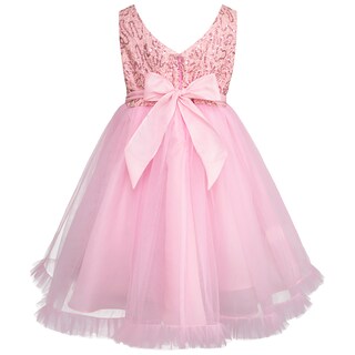 Foto 3 | Vestido De Fiesta Rosa Con Encaje Y Tul Para Niñas