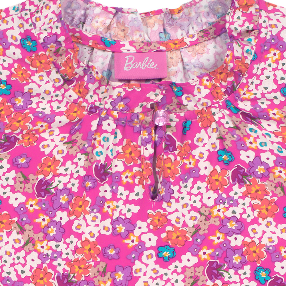Foto 4 pulgar | Vestido Floral Ligero Barbie Rosa para Niña