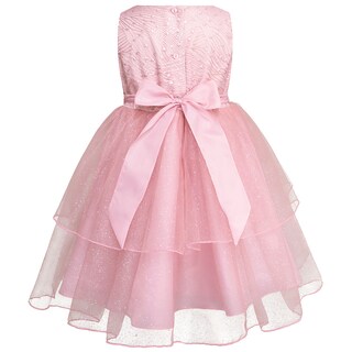 Foto 3 | Vestido de Fiesta Gert Rosa con Brillos y Tul en Capas para Niñas
