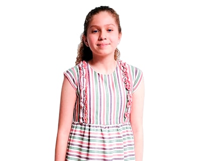 Foto 3 | Vestido Mezclilla Para Niña Carana Amarillo Sin Mangas Corto