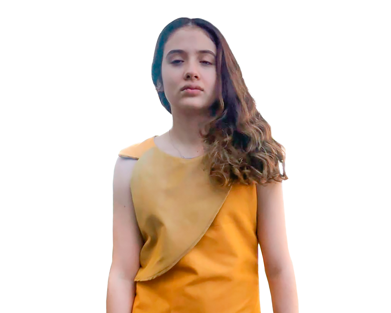 Foto 6 pulgar | Vestido Mezclilla Para Niña Carana Amarillo Sin Mangas Corto