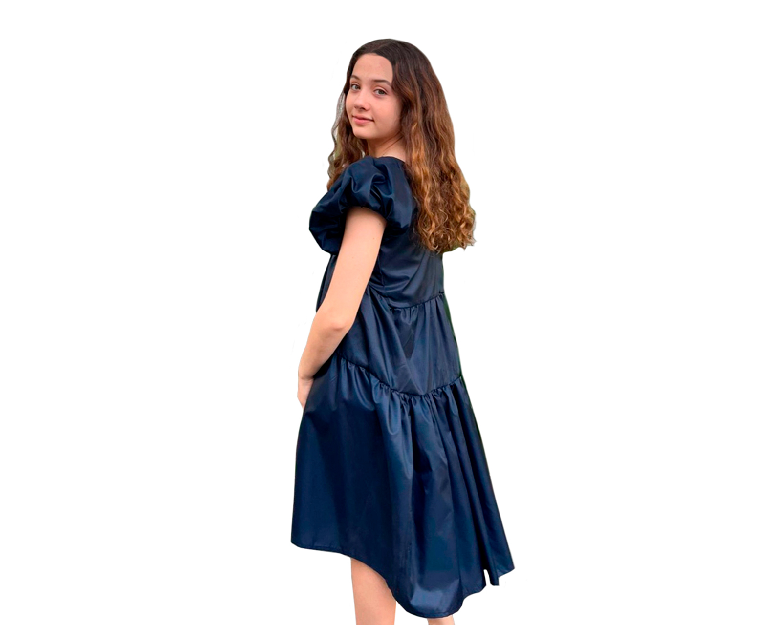 Foto 5 pulgar | Vestido Para Niña Carana Amplio Manga Ranglan Marino, Desigual Talla 12