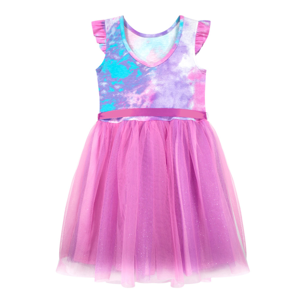 Foto 3 pulgar | Vestido Fiusha En Tela Brillante Con Moño Y Distintivo Estampado De Barbie Para Niña