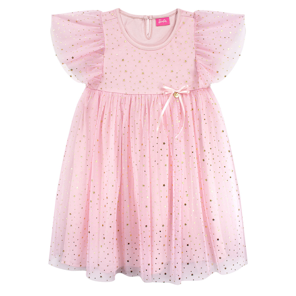 Foto 2 pulgar | Vestido Rosa Brillante Barbie para Niña