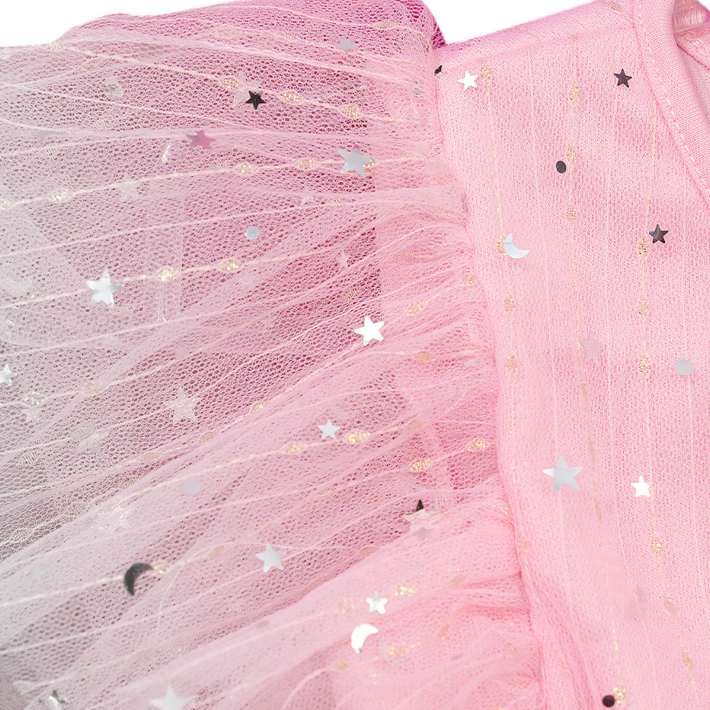 Foto 4 pulgar | Vestido Rosa Brillante Barbie para Niña