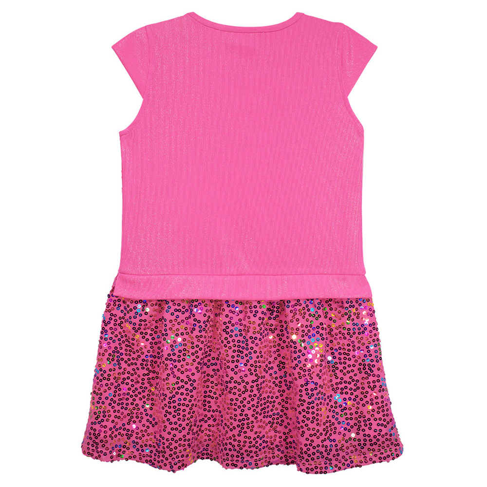 Foto 3 pulgar | Vestido con Apliques de Lentejuela Barbie Rosa para Niña