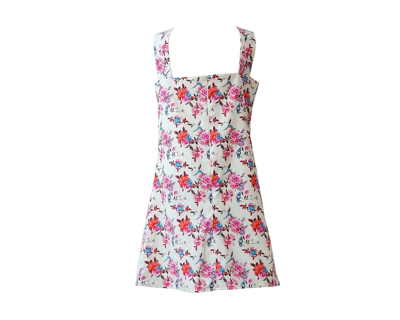 Foto 3 pulgar | Vestido Para Niña Carana De Algodón,  Linea A Estampado En Flores Con Hombros Descubiertos Cuello V