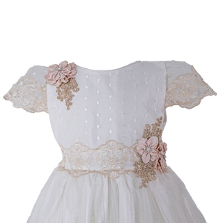 Foto 2 | Vestido De Primera Comunión Mimalui Trigo Talla 10 Ivory Nude Con Decoraciones Hechas A Mano Y Encaje En Talle