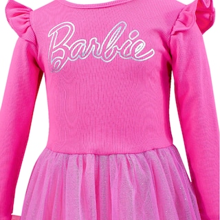 Foto 5 | Vestido con Manga Larga Barbie Rosa para Niña