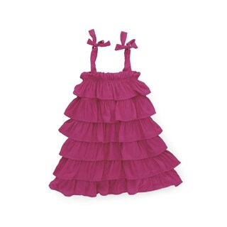 Foto 2 | Vestido Coqueta Para Niña De Rayón Rosa Con Olanes