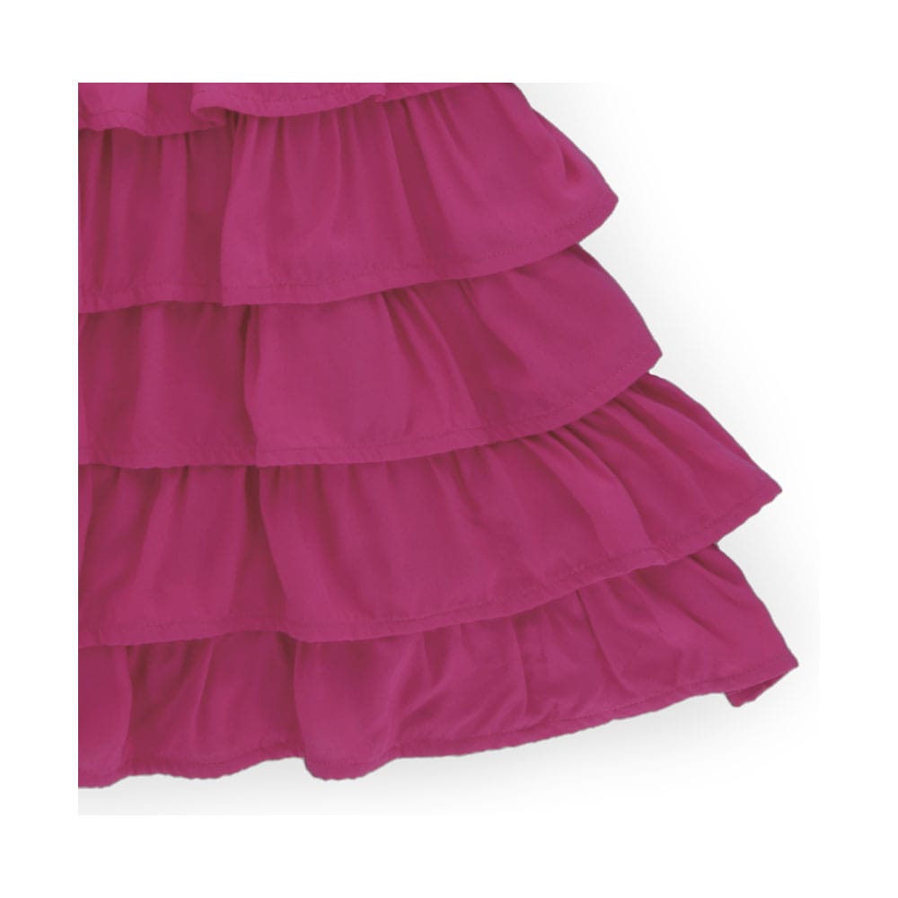 Foto 4 | Vestido Coqueta Para Niña De Rayón Rosa Con Olanes