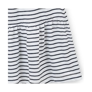 Foto 4 | Vestido Coqueta Para Niña De Algodón En Azul Blanco Con Tirantes