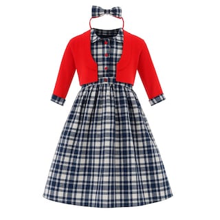 Foto 1 | Vestido Para Niña Chicos Olé 3647 Azul De Cuadros