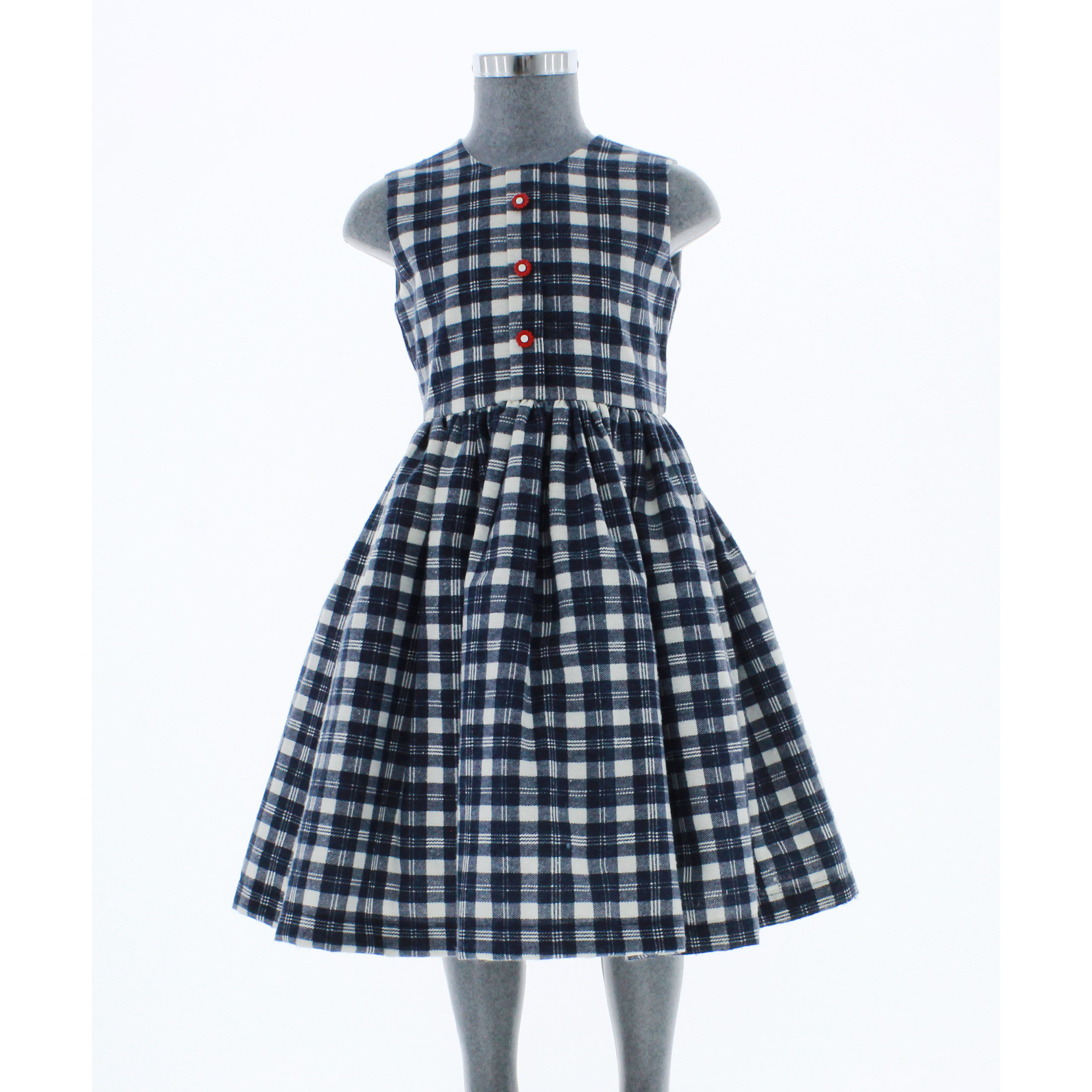 Foto 6 pulgar | Vestido Para Niña Chicos Olé 3647 Azul De Cuadros