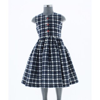 Foto 5 | Vestido Para Niña Chicos Olé 3647 Azul De Cuadros