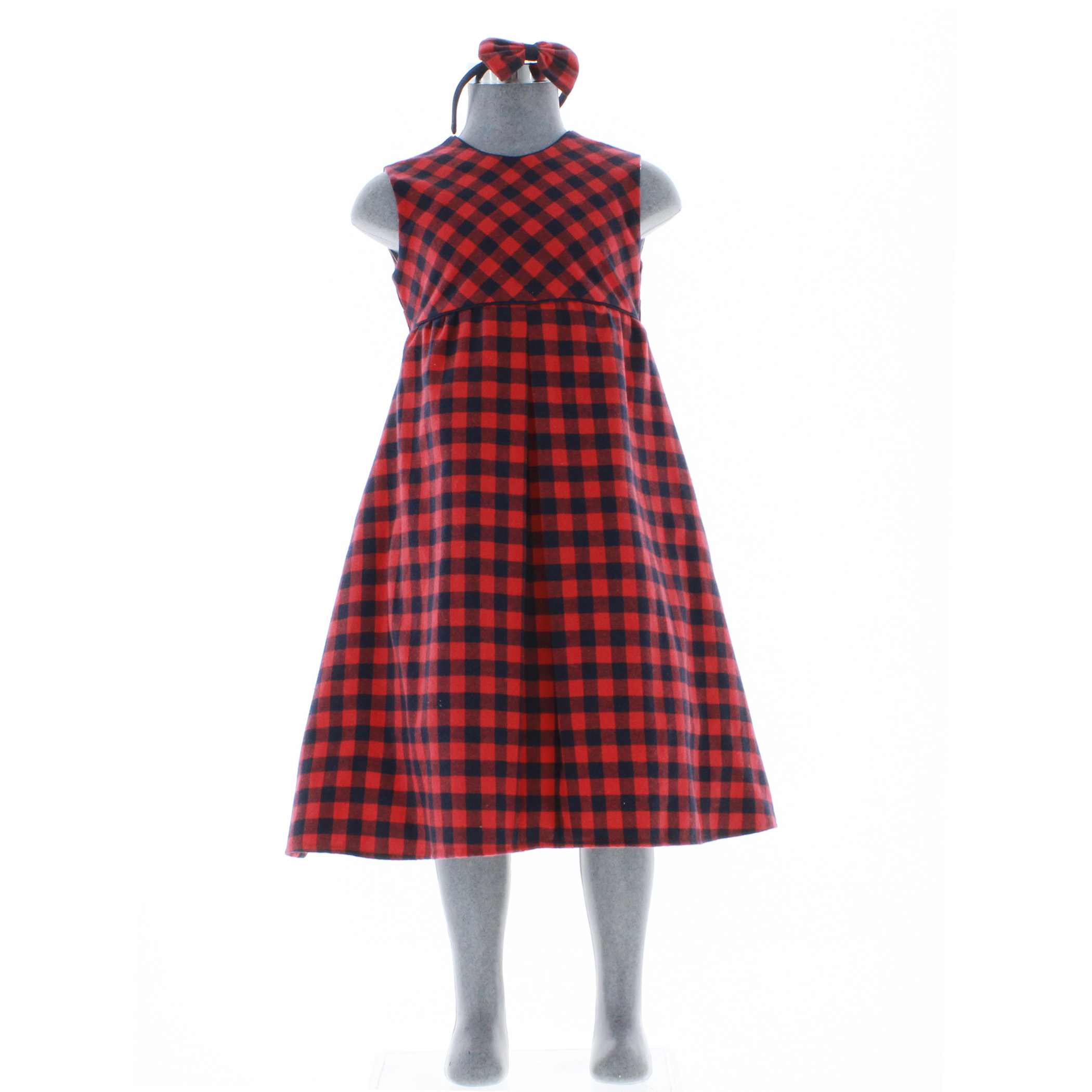 Foto 3 pulgar | Vestido Para Niña Chicos Olé 3715 Rojo De Cuadros