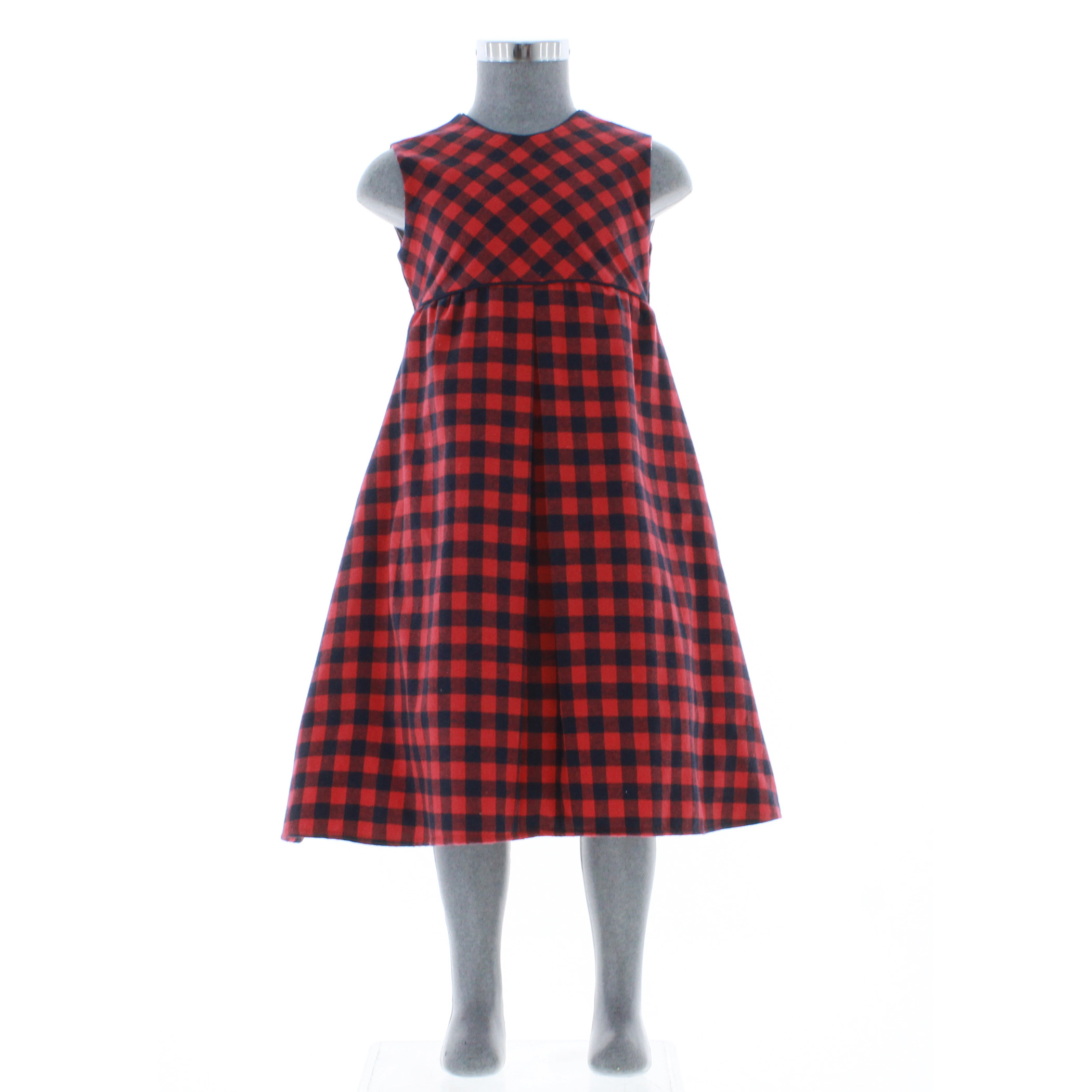 Foto 4 pulgar | Vestido Para Niña Chicos Olé 3715 Rojo De Cuadros