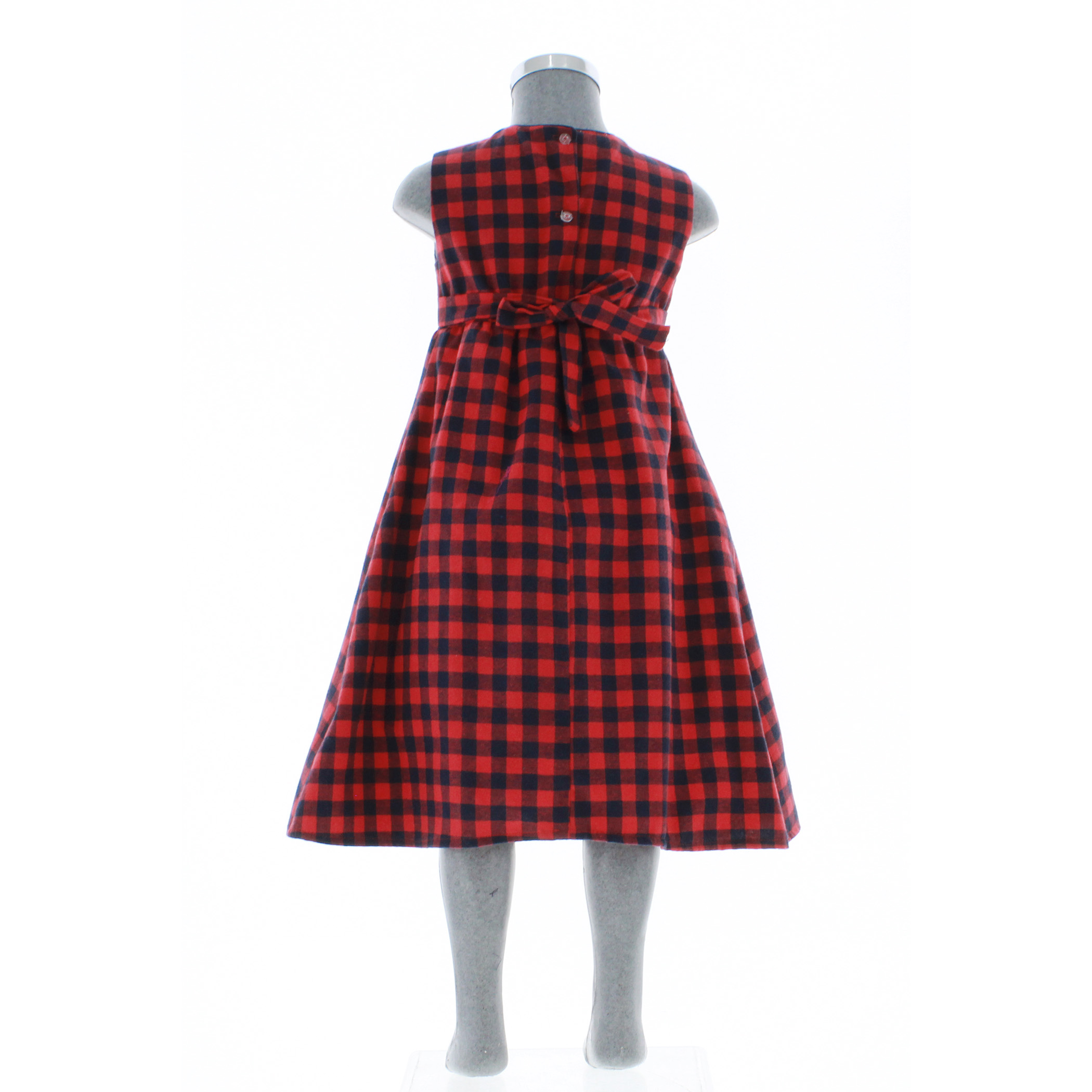 Foto 6 pulgar | Vestido Para Niña Chicos Olé 3715 Rojo De Cuadros