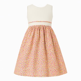 Foto 1 | Vestido Para Niña Chicos Olé 3577 Naranja De Flores