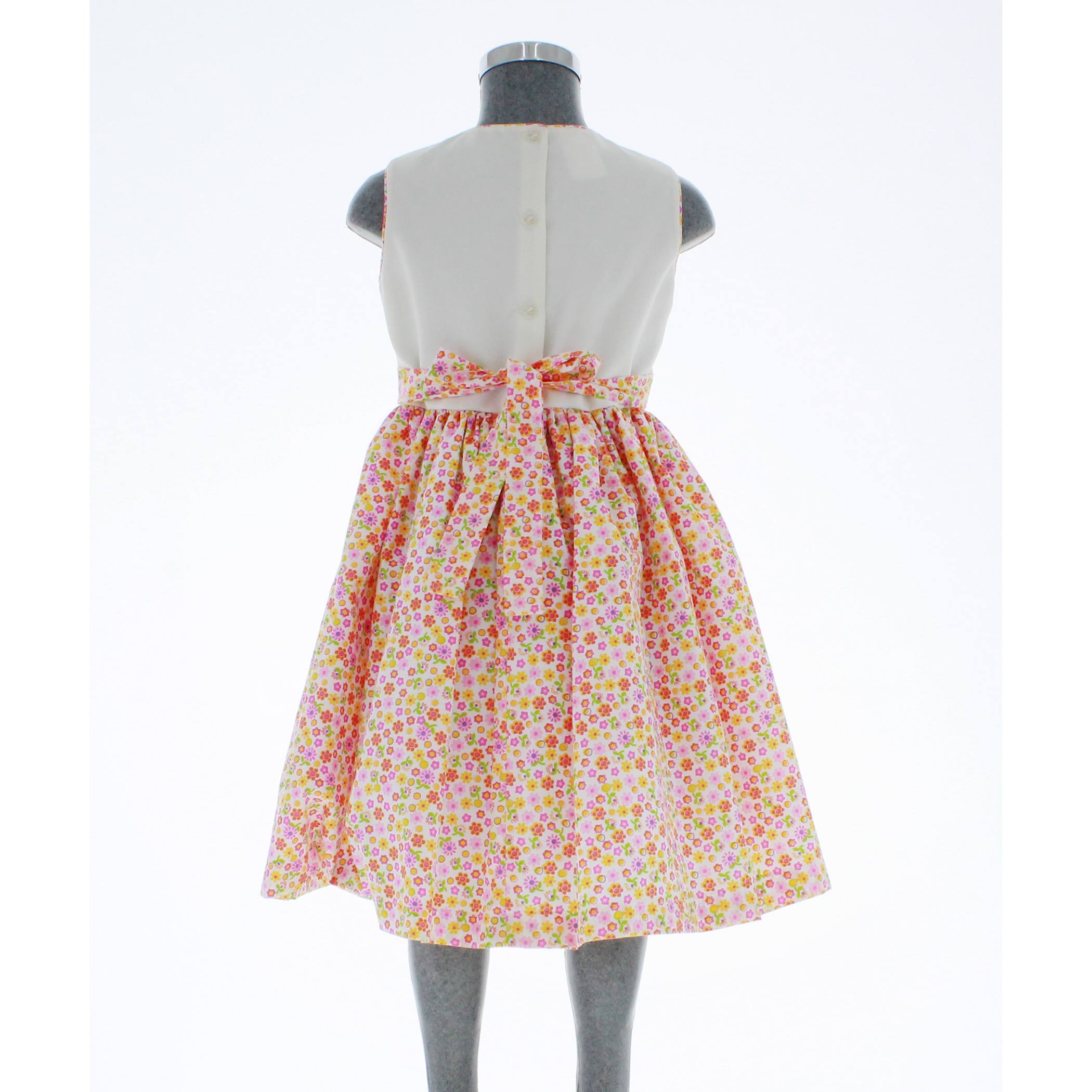 Foto 3 pulgar | Vestido Para Niña Chicos Olé 3577 Naranja De Flores