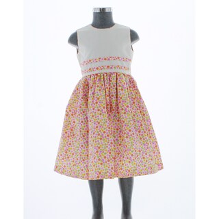 Foto 3 | Vestido Para Niña Chicos Olé 3577 Naranja De Flores