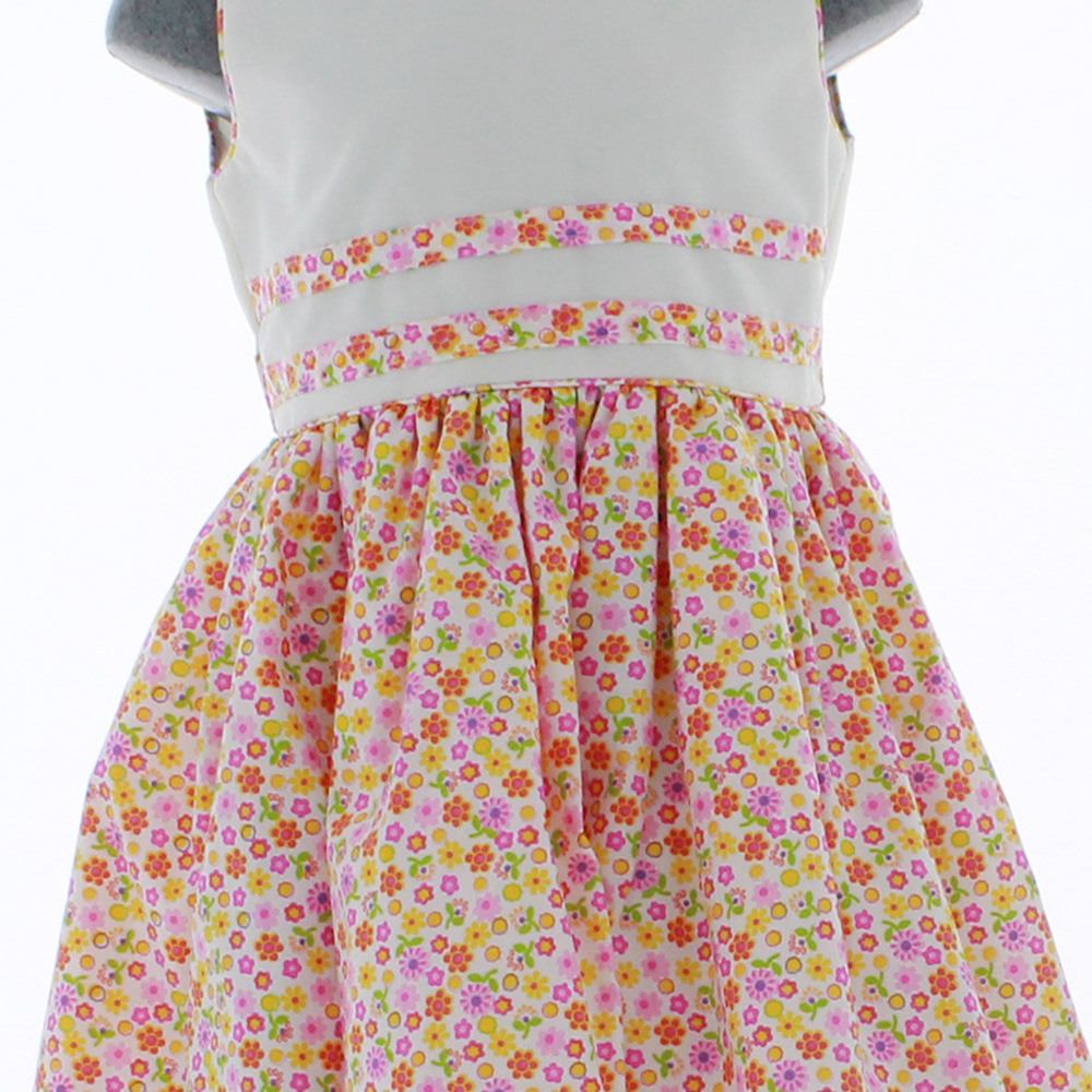 Foto 5 pulgar | Vestido Para Niña Chicos Olé 3577 Naranja De Flores