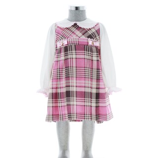 Foto 2 | Vestido Para Niña Chicos Olé 3728 Rosa De Cuadros