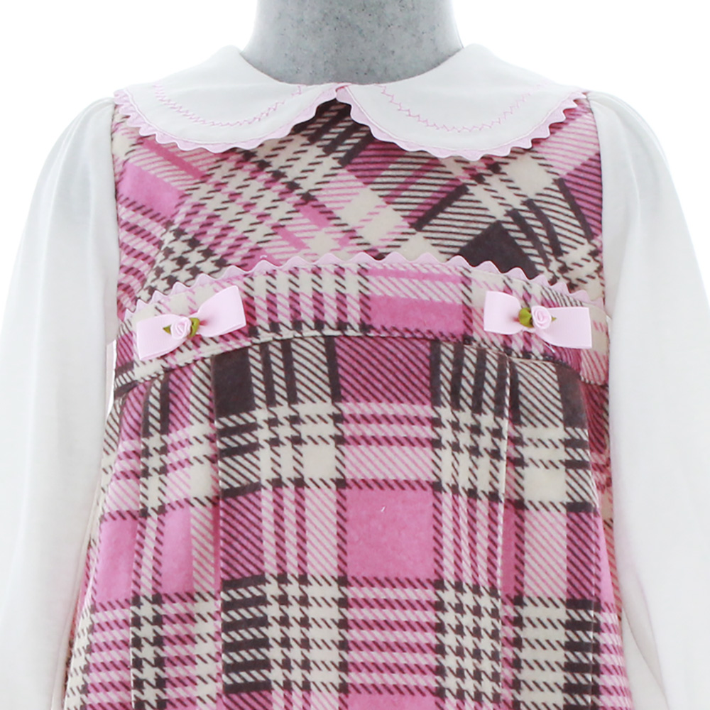Foto 4 | Vestido Para Niña Chicos Olé 3728 Rosa De Cuadros