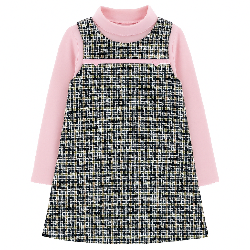 Foto 1 | Vestido Para Niña Chicos Olé 3698 Rosa Manga Larga