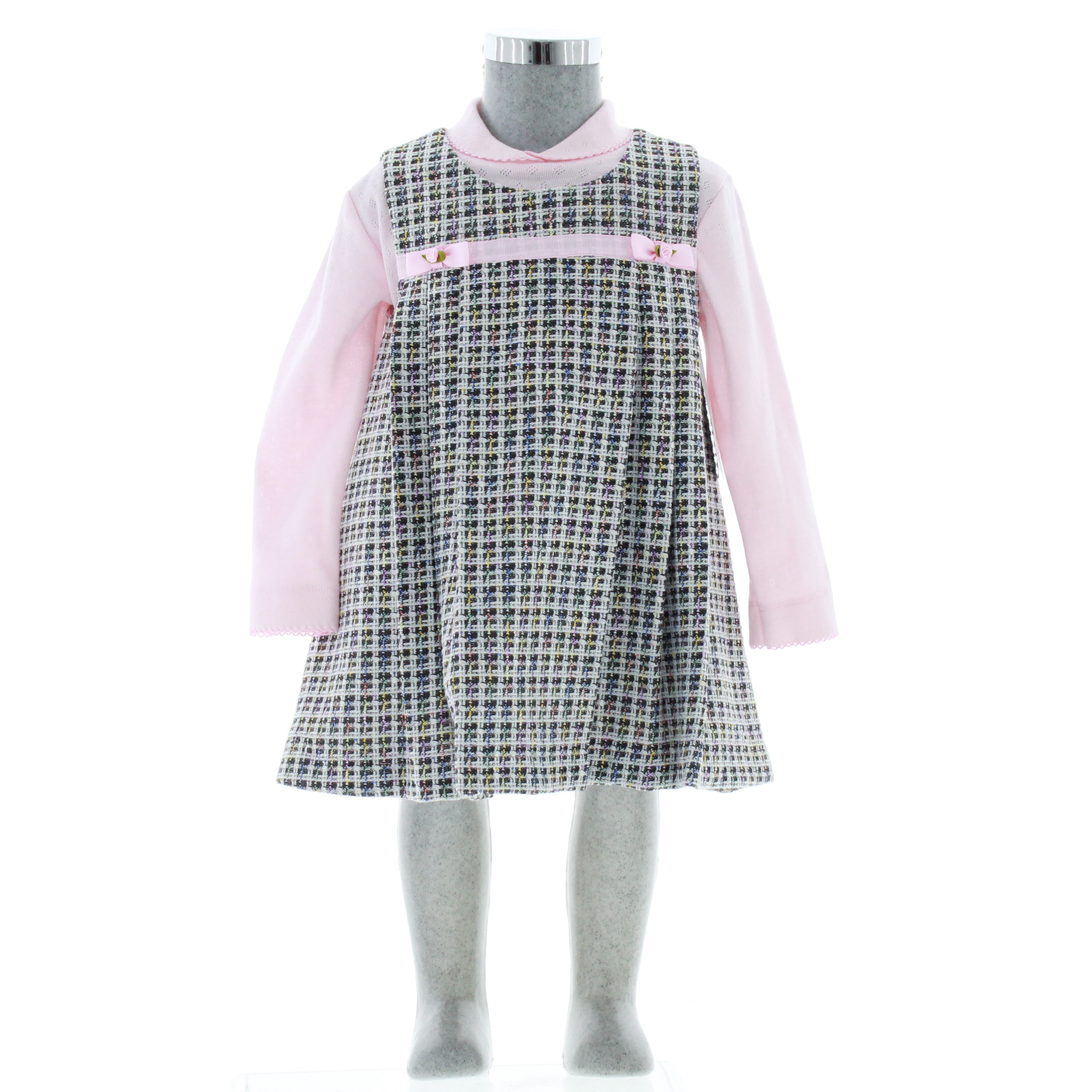 Foto 2 | Vestido Para Niña Chicos Olé 3698 Rosa Manga Larga