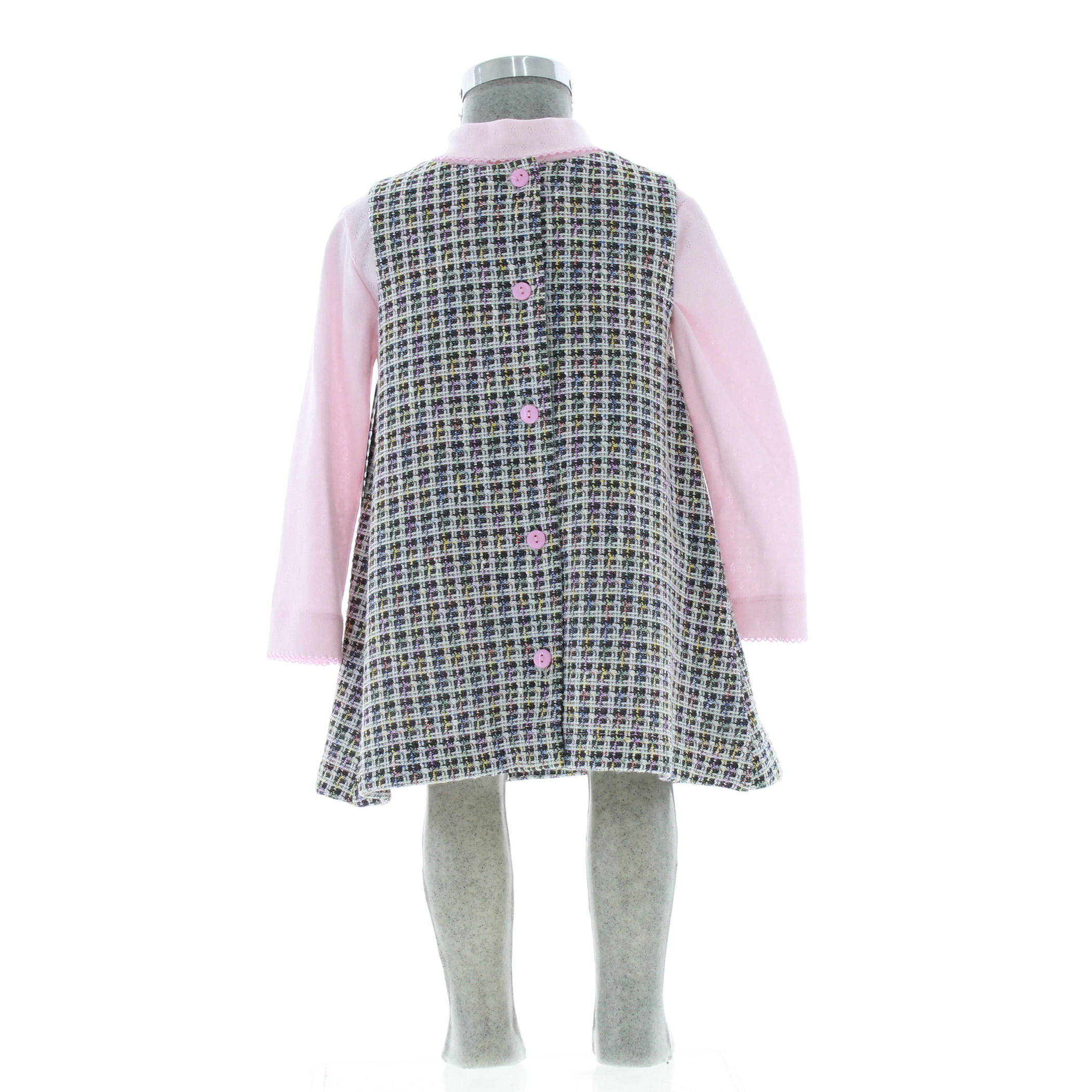 Foto 3 | Vestido Para Niña Chicos Olé 3698 Rosa Manga Larga