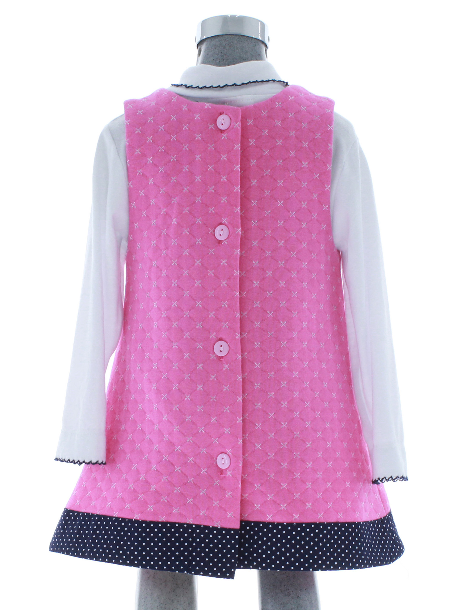 Foto 4 pulgar | Vestido Para Niña Chicos Olé 2731 Rosa Manga Larga