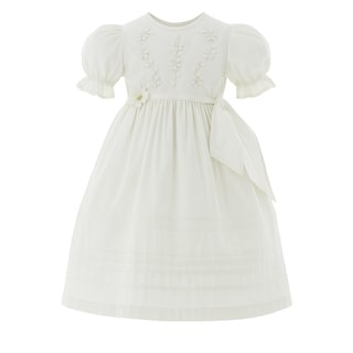 Foto 1 | Vestido Para Niña Bautizo Chicos Olé 2823 Blanco Con Moño